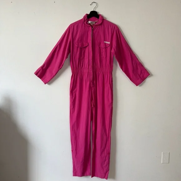 Diane von Furstenberg Pink Vintage Zip Up Jumpsuit - Picture 3 of 5